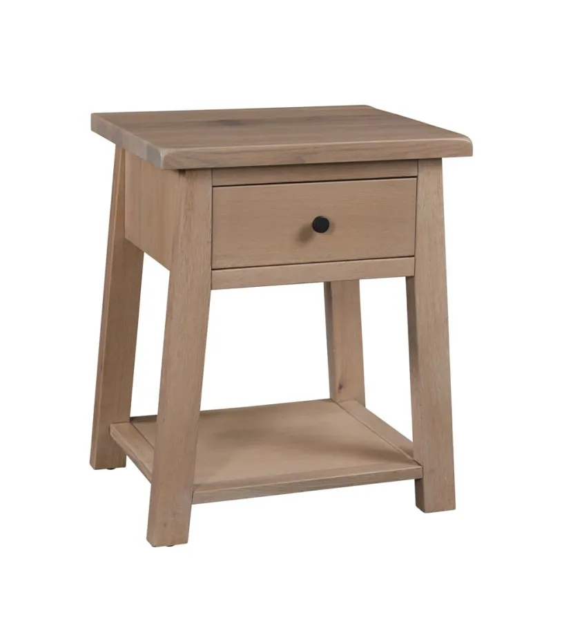 Chloe Nightstand 1 Drawer, Open Shelf